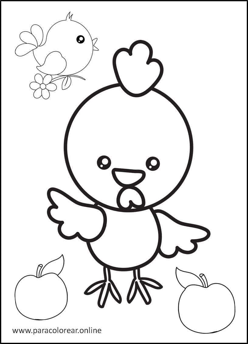 Dibujos de Animales de la granja para Colorear Imprimir y Pintar ﻿🐷🚜