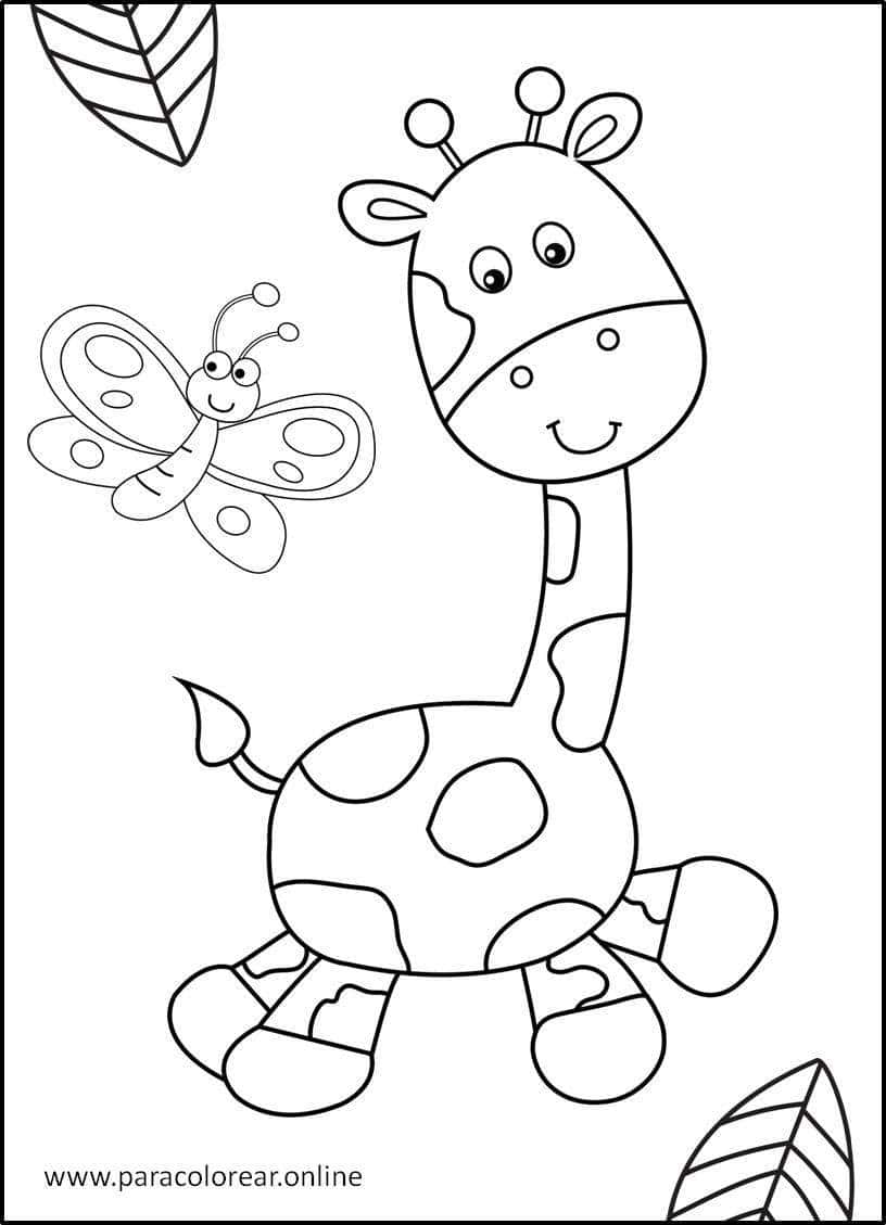 Dibujos De Animales de la selva para Colorear Imprimir y Pintar 🦁🦓