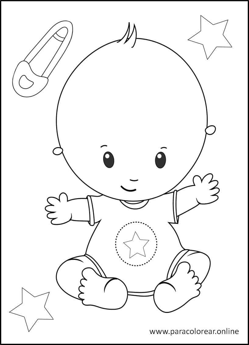 Los Mejores Dibujos de Bebés para Colorear Imprimir y Pintar 👶