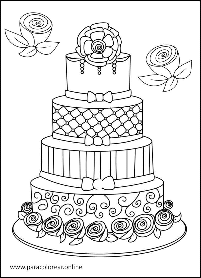 Los Mejores Dibujos de Boda para Colorear Imprimir y Pintar 👰🤵