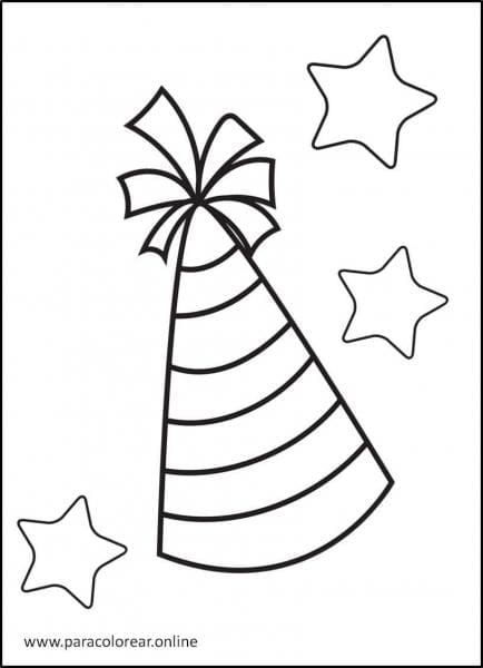 Dibujos de Feliz Cumpleaños para Colorear Imprimir y Pintar 🎂🎉🎁