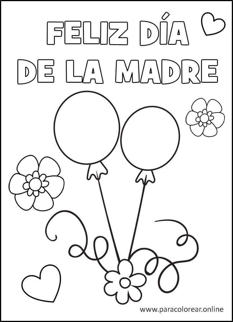 Feliz Dia De Las Madres Para Colorear 7 Dibujos Del Dia De La Madre