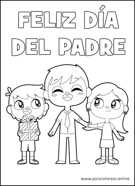 Dibujos del Día del padre para Colorear Imprimir y Pintar 👨👨‍💼