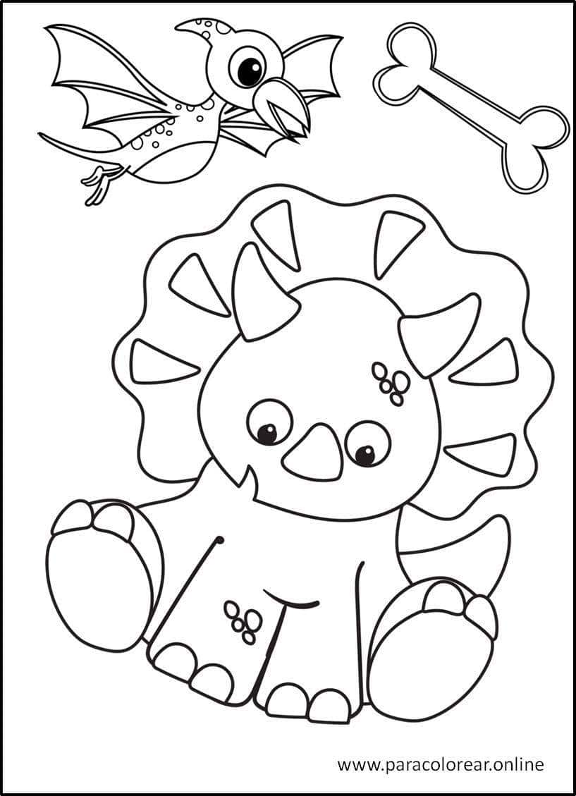 Los mejores Dibujos de Dinosaurios para Colorear Imprimir y Pintar 🦖