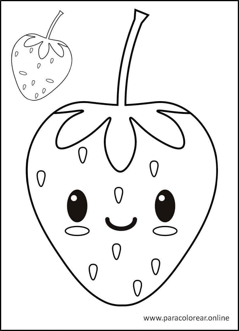 Los mejores Dibujos de Frutas para Colorear Imprimir y Pintar 🍇🍌🍎