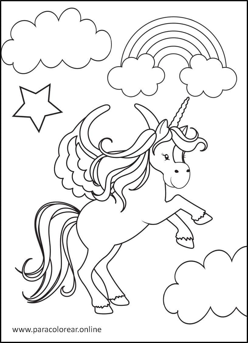 Los Mejores Dibujos De Unicornios Para Colorear Imprimir Y Pintar 🌈🦄