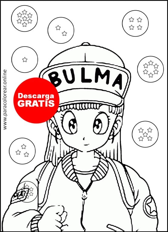 dibujos bulma dragon ball para colorear