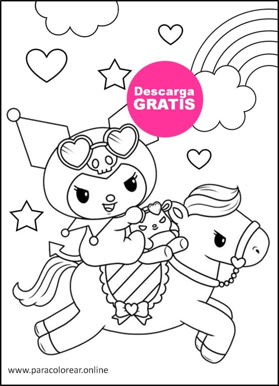 dibujos de kuromi para colorear y imprimir