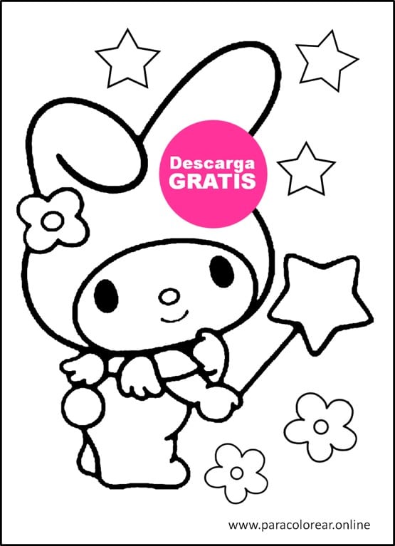 my melody para colorear pdf