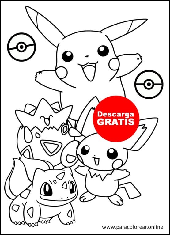dibujos para colorear de pokemon go