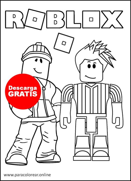 dibujos de roblox kawaii para colorear