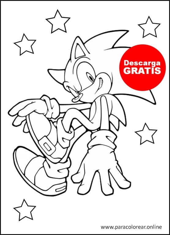 dibujos de sonic para colorear e imprimir pdf