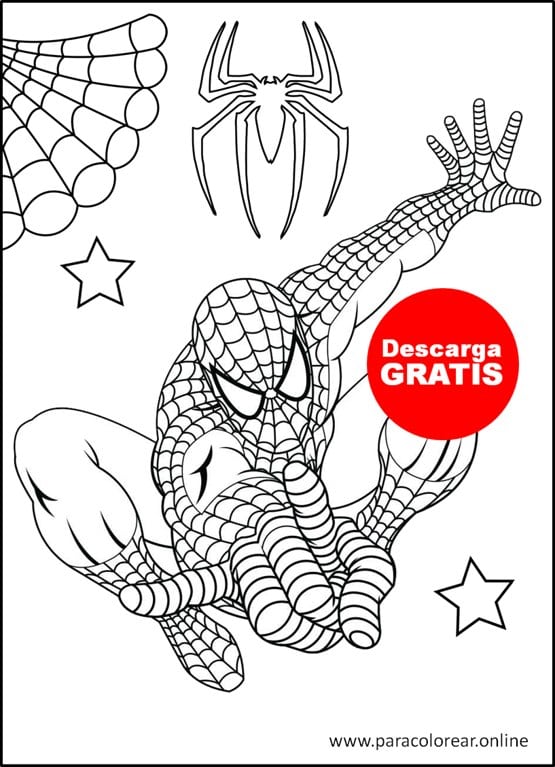 dibujos de spiderman para colorear e imprimir