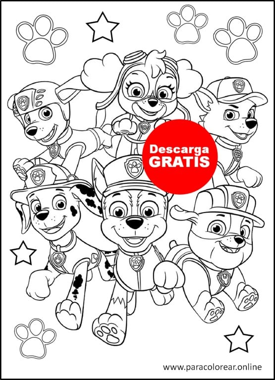 Dibujos para colorear de Paw Patrol